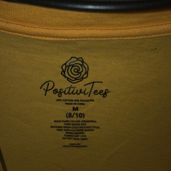 Positivitee shirt bone fires flannels s’mores and pumpkins yellow and bl…​ - Picture 3 of 4